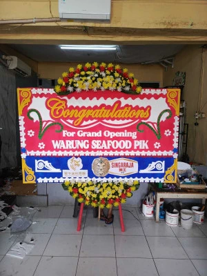 Papan Bunga di Warungbambu Karawang Timur